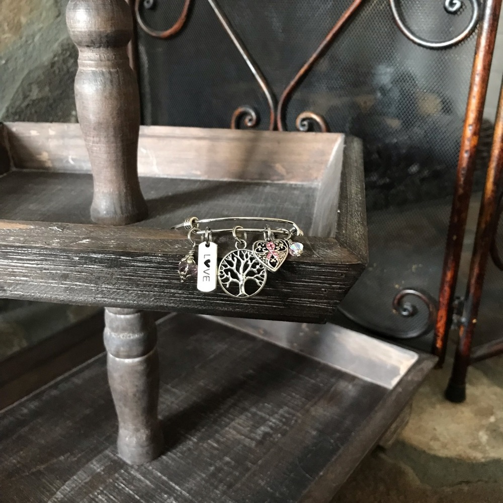 Silver tree of life, love bracelet